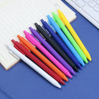 HKM-929939 Custom Logo Printed Retractable Ballpoint Pen with Soft Rubber Grip in Multiple Colours