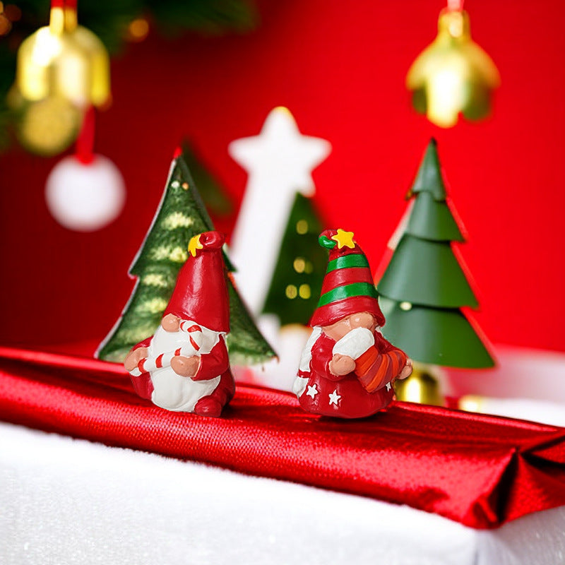 HKM-929939 Modern Resin Craft Christmas Ornaments - Festive Home Decoration