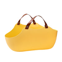 HKM-9299645 Portable Open Cat Litter Box - Yellow and Gray, PE Material, 51x36x24cm