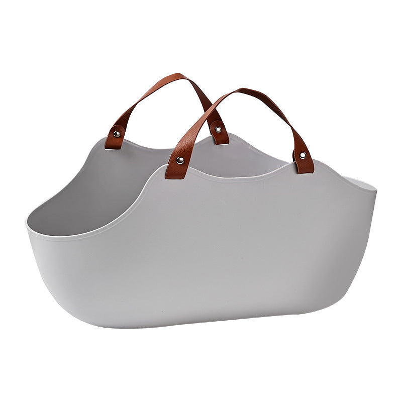 HKM-9299645 Portable Open Cat Litter Box - Yellow and Gray, PE Material, 51x36x24cm
