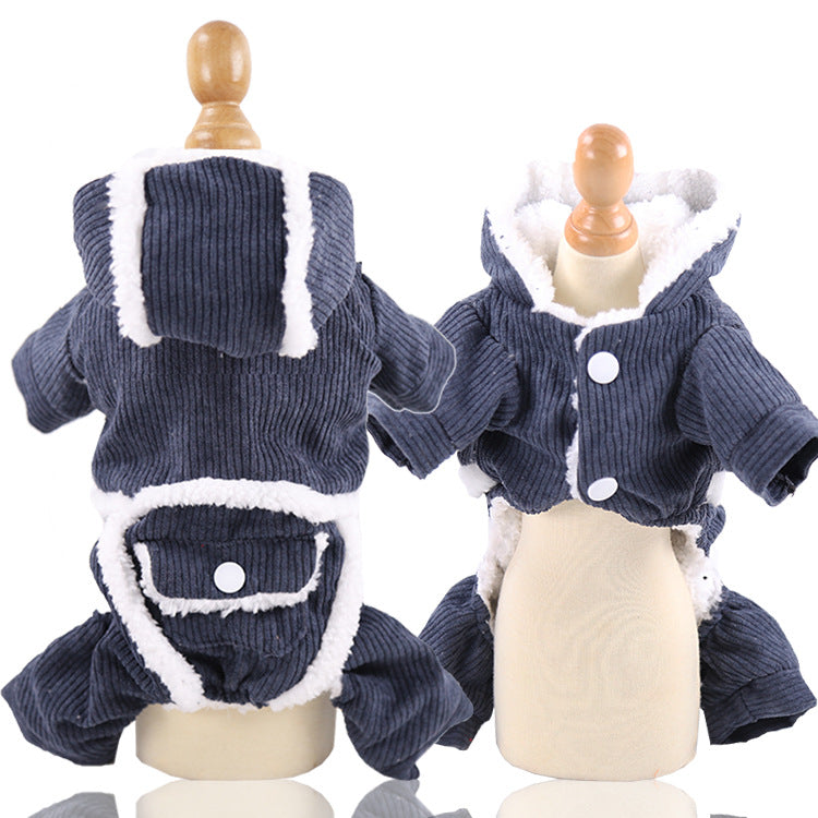 HKM-9300029 Cozy Cotton-Padded Four-Legged Winter Apparel for Dogs and Cats in Various Colorful Styles