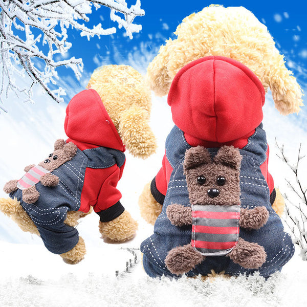HKM-9300029 Cozy Cotton-Padded Four-Legged Winter Apparel for Dogs and Cats in Various Colorful Styles