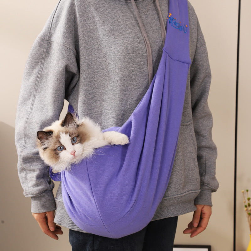 HKM-930003 Large Capacity Breathable Cotton Dog Backpack in Solid Colors