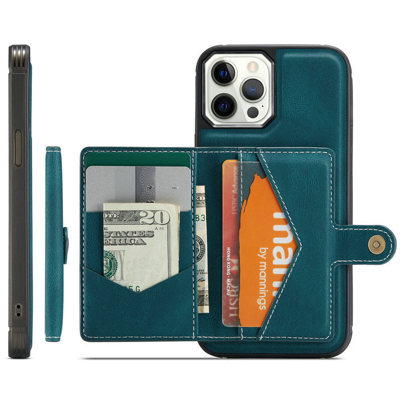 HKM-930067 Doka Wallet XR Magnetic Phone Case for Samsung - Multifunctional Imitation Leather Back Cover