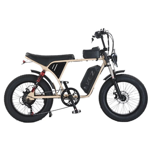 HKM-930131 Dual Suspension Fat Tire Electric Mountain Bike, 48V 750W, 7-Speed, 20" Wheels, 18.2Ah Lithium Battery, All-Terrain