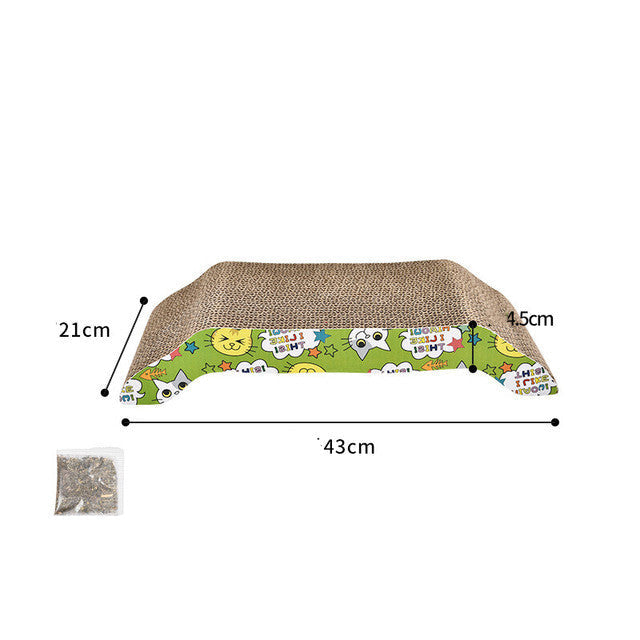 HKM-9301565 Multifunctional Corrugated Paper Cat Scratcher - Arch Bridge, S-Shaped, Wave-Shaped Styles Available