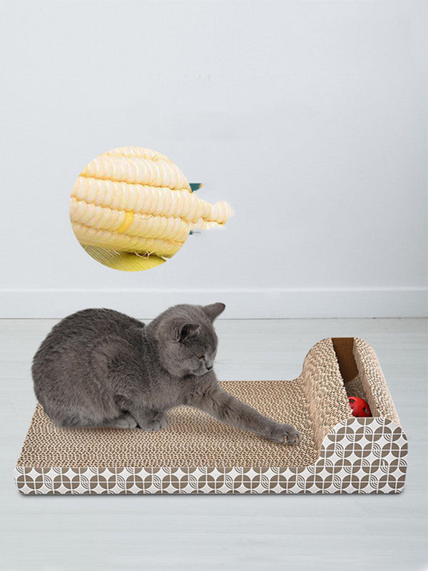 HKM-9301565 Multifunctional Corrugated Paper Cat Scratcher - Arch Bridge, S-Shaped, Wave-Shaped Styles Available