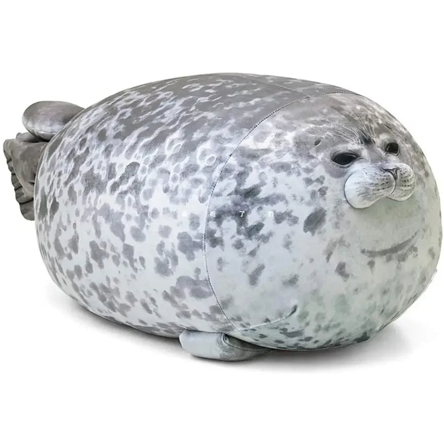HKM-930451 Cute Seal Plush Toy Pillow Cushion – Available in 30CM, 40CM, and 60CM Sizes, Soft Cotton Filling