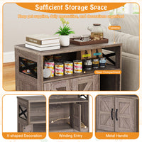 HKM-9305021 Gray Cat Litter Box Enclosure with Storage - Hidden Washroom Furniture and Scratching Pad