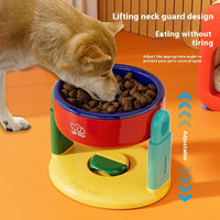 HKM-9305149 Adjustable Lifting Suction Cup Pet Bowl - Pink, Red & Blue Options