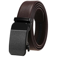 HKM-930515 Men's Custom Size Cowhide Leather Belt - Solid Design, Country of Origin: China