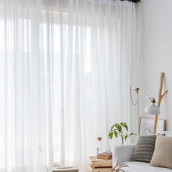 HKM-930515 Modern Light-Permeable Polyester Partition Screens for Living Room and Balcony Windows