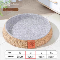 HKM-9305405 Comfortable Rattan Cat Nest Bed - Breathable & Cozy for Your Feline Friend