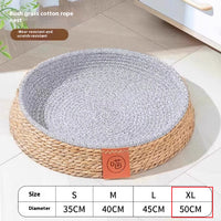 HKM-9305405 Comfortable Rattan Cat Nest Bed - Breathable & Cozy for Your Feline Friend