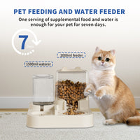 HKM-9307197 Automatic Transparent Pet Food and Water Dispenser for Easy Travel and Hassle-Free Feeding