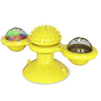 HKM-9307325 Rotating Windmill Cat Teaser Toy with Lights - Colorful Interactive Pet Plaything
