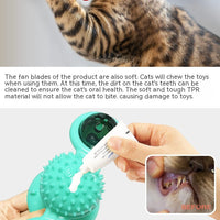 HKM-9307325 Rotating Windmill Cat Teaser Toy with Lights - Colorful Interactive Pet Plaything