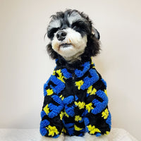 HKM-9307709 Lamb Jacquard Fleece Jacket for Pets in Black - Soft Velvet Material Available in Sizes S to XXL