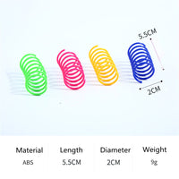 HKM-9308605 Colorful Coil Spring Cat Toy Set – Durable Plastic Springs for Active Kittens & Pets (4 or 8pcs)