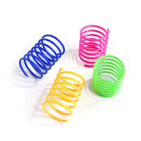 HKM-9308605 Colorful Coil Spring Cat Toy Set – Durable Plastic Springs for Active Kittens & Pets (4 or 8pcs)