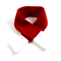 HKM-9309501 Festive Red Fleece Dog Christmas Hat and Scarf Set for Pets