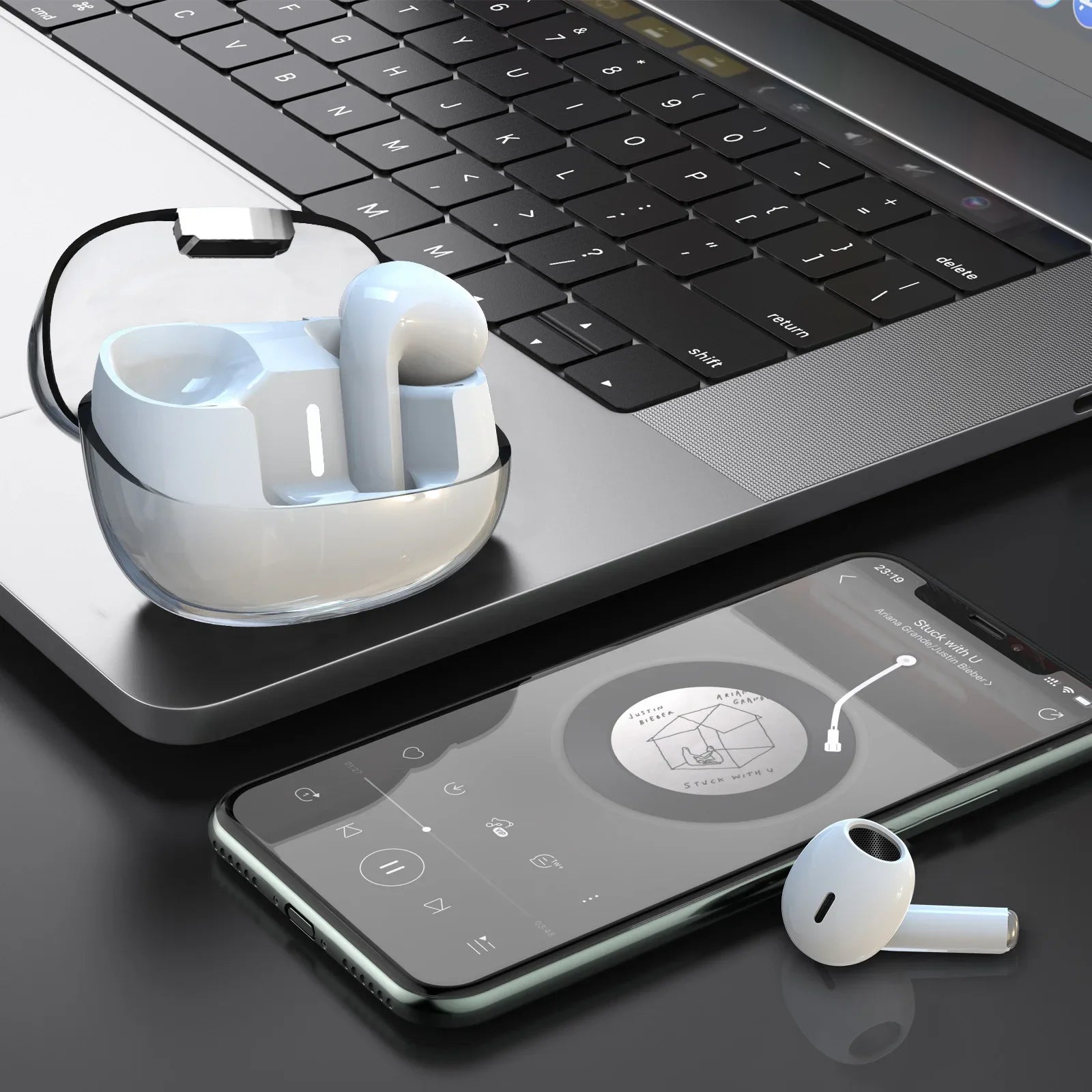 HKM-930963 Long Battery Life Low Delay Gaming In-Ear Earphones with Microphone for Bluetooth Calling