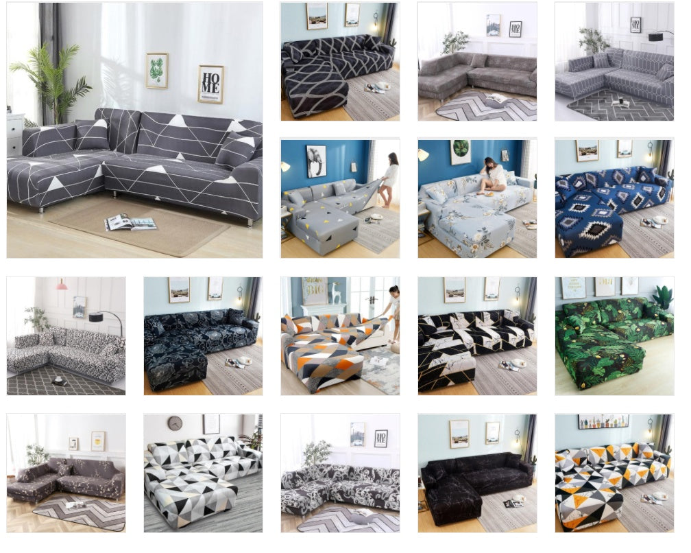 HKM-931027 Modern Stretch Kaleidoscope Sofa Cover - Elastic, Durable, and Stain-Resistant Fabric 보호하는 커버