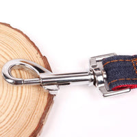 HKM-9310909 Denim Stitched Pet Leash for Cats and Small Dogs - Multiple Sizes Available
