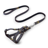 HKM-9310909 Denim Stitched Pet Leash for Cats and Small Dogs - Multiple Sizes Available