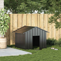 HKM-9311165 Galvanized Steel Doghouse with Roof - Anthracite, Various Sizes Available