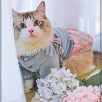 HKM-9311293 Chic High Waist Bow Skirt for Cats - Republic of China Style Dress
