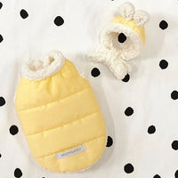 HKM-9311549 Cozy Cotton-Padded Casual Pet Clothes in Yellow, Black, and Pink