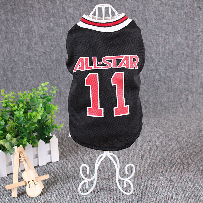 HKM-9313469 Hip Hop Pet Dog Vest Sportswear for Spring and Summer - Cotton, Available in Sizes S to XXL