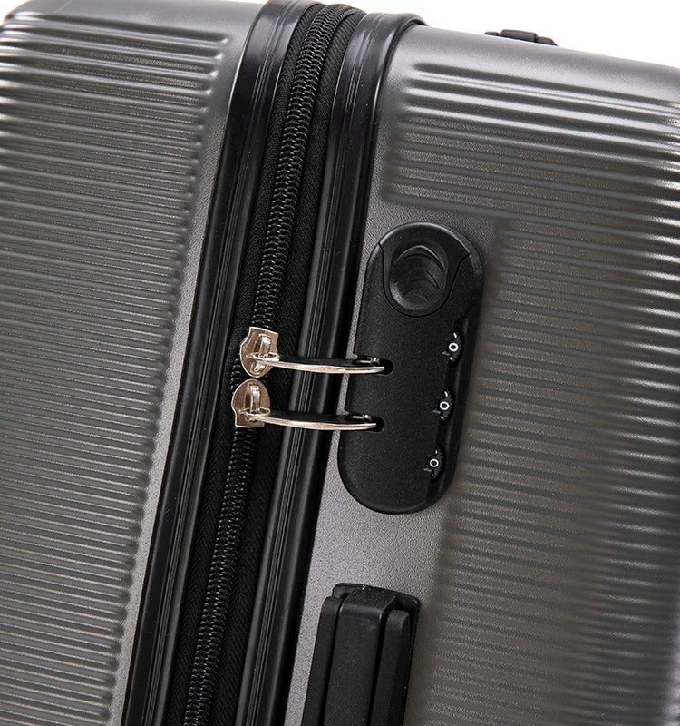 HKM-931347 3-Piece Double-Wheel Luggage Set for Outdoor Travel - Durable, Quiet, and Versatile Suitcases