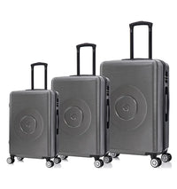 HKM-931347 3-Piece Double-Wheel Luggage Set for Outdoor Travel - Durable, Quiet, and Versatile Suitcases