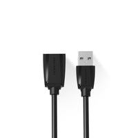 HKM-931347 USB Male to Female Wireless Network Card Extension Cable - Oxygen-Free Copper, 0.5m to 5m Lengths, Black