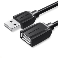 HKM-931347 USB Male to Female Wireless Network Card Extension Cable - Oxygen-Free Copper, 0.5m to 5m Lengths, Black