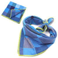HKM-9314493 Plaid Double-Sided Cotton Pet Scarf - Fashionable and Versatile Design for Your Pet
