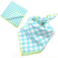 HKM-9314493 Plaid Double-Sided Cotton Pet Scarf - Fashionable and Versatile Design for Your Pet