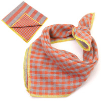 HKM-9314493 Plaid Double-Sided Cotton Pet Scarf - Fashionable and Versatile Design for Your Pet