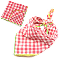 HKM-9314493 Plaid Double-Sided Cotton Pet Scarf - Fashionable and Versatile Design for Your Pet
