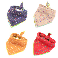 HKM-9314493 Plaid Double-Sided Cotton Pet Scarf - Fashionable and Versatile Design for Your Pet