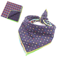 HKM-9314493 Plaid Double-Sided Cotton Pet Scarf - Fashionable and Versatile Design for Your Pet