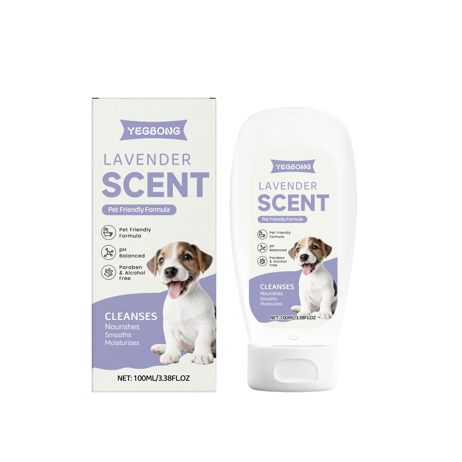 HKM-9314749 Gentle Four-in-One Dog Shampoo with Aloe & Lavender Extracts