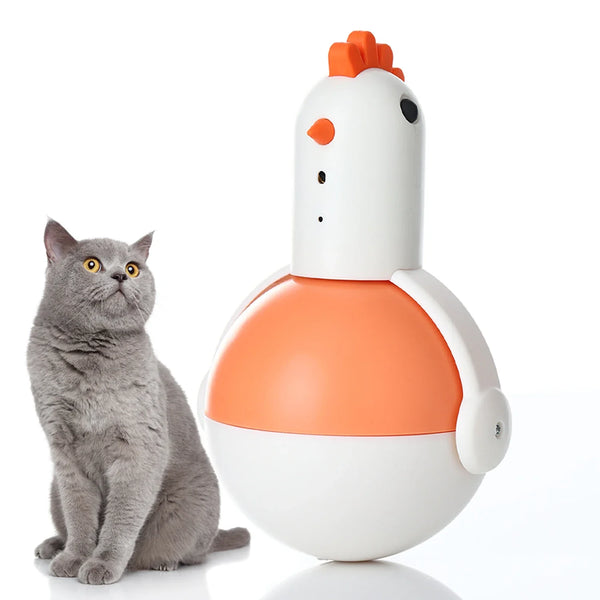 HKM-931475 Automatic Teasing Cat Toy with Realistic Sounds and Laser Tumbler Ball