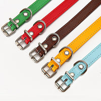 HKM-9314877 PU Dog Collar - Size S 1.0*30, Size M 1.5*30, Durable and Comfortable Design