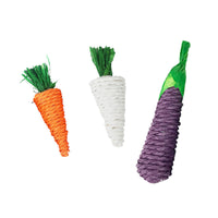 HKM-9315517 Loofah Carrot Hamster Toy for Healthy Chewing and Playtime
