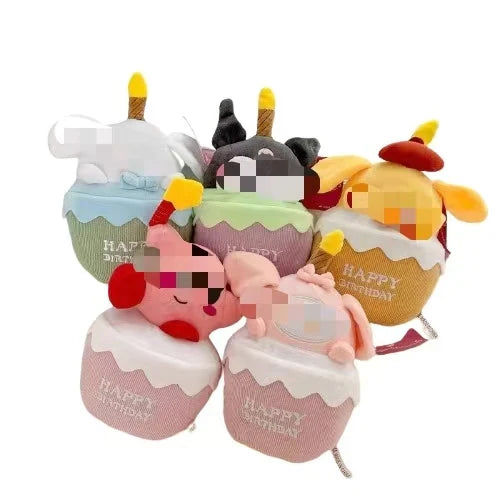 HKM-931795 Cute Cartoon Birthday Cake Plush Toy Doll for Kids with Music Candle Light Feature - Soft, Comforting 11CM-30CM