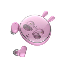 HKM-931795 Wireless Bluetooth Headset with Battery Display, Voice Control, and Call Function - Stereo Earplugs in Pink, Black, and Red