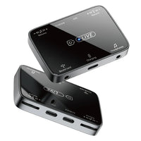 HKM-931859 3-in-1 Stereo Live Sound Card Adapter for iPhone and Android with 3.5mm Audio and Microphone Input